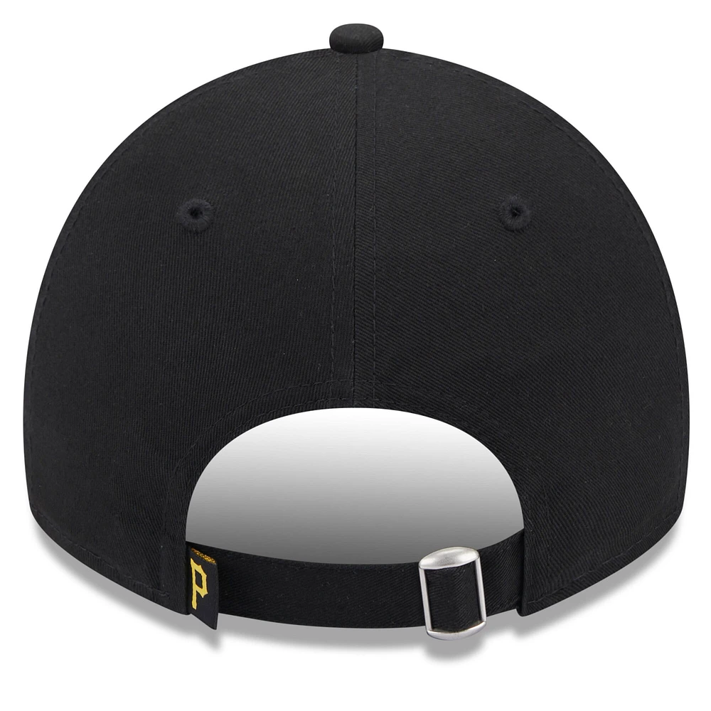 Women's New Era Black Pittsburgh Pirates Leaves 9TWENTY Adjustable Hat