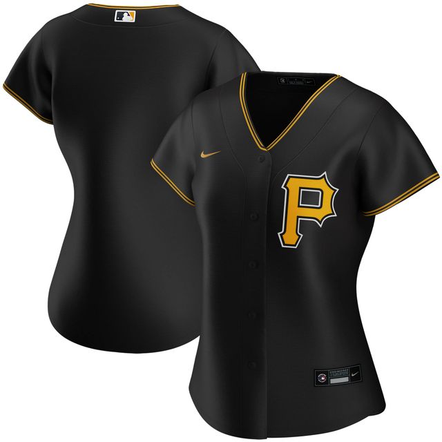 Maillot de l'équipe réplique alternative des Pirates Pittsburgh Nike pour femmes - Noir