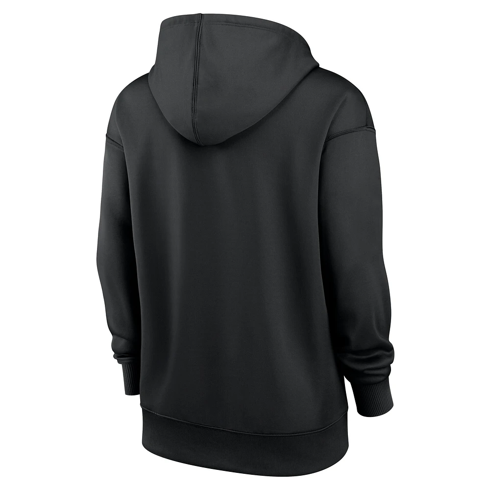 Women's Nike Black Pittsburgh Pirates Authentic Collection City Connect Performance Pullover Hoodie