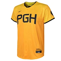 Maillot réplique Nike doré Pittsburgh Pirates City Connect pour jeune