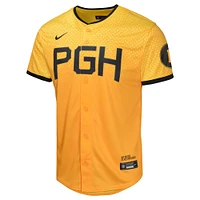Youth Nike Ke'Bryan Hayes Gold Pittsburgh Pirates City Connect Limited Player Jersey