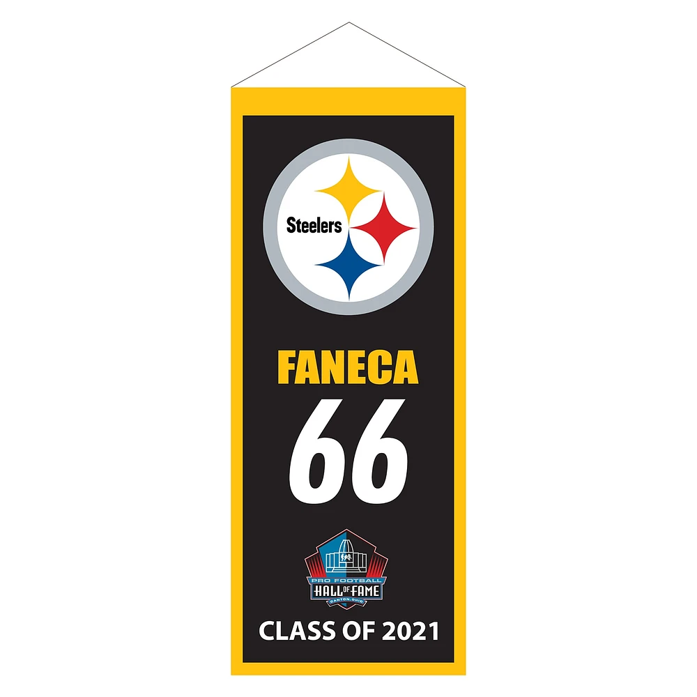 Alan Faneca Pittsburgh Steelers 2021 Pro Football Hall of Fame Intronisation Mini bannière Legacy 6'' x 15''