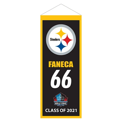 Alan Faneca Pittsburgh Steelers 2021 Pro Football Hall of Fame Intronisation Mini bannière Legacy 6'' x 15''