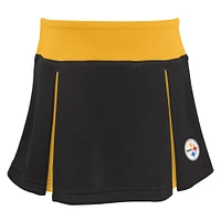Girls Youth Black Pittsburgh Steelers Spirit Two-Piece Cheerleader Set