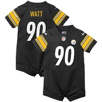 Nike T.J. pour bébé Watt Black Pittsburgh Steelers Game Barboteuse en jersey