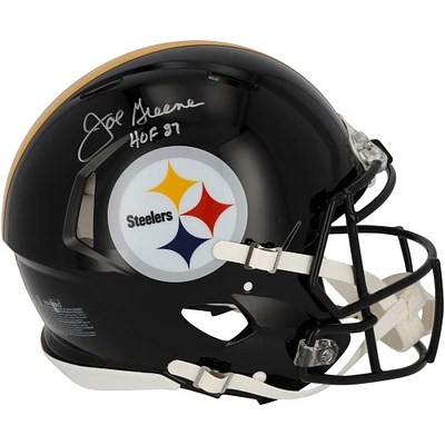 Joe Greene Pittsburgh Steelers Autographed Riddell Speed Authentic Helmet with "HOF 87" Inscription