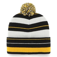 Men's '47 Black Pittsburgh Steelers Powerline Cuffed Knit Hat with Pom
