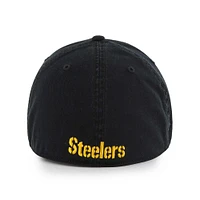 Men's '47 Black Pittsburgh Steelers Sure Shot Franchise Fitted Hat