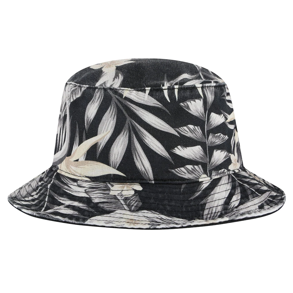 Men's '47 Black Pittsburgh Steelers Tropicalia Bucket Hat
