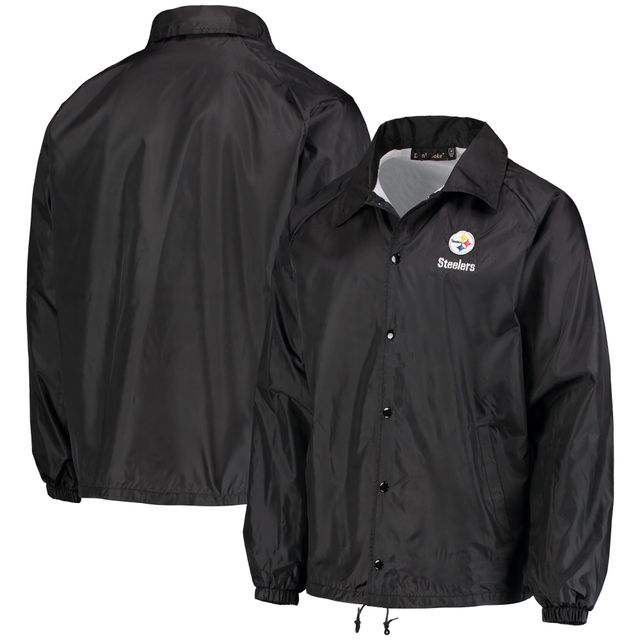 Veste coupe-vent raglan classique pour homme Pittsburgh Steelers Coaches noire