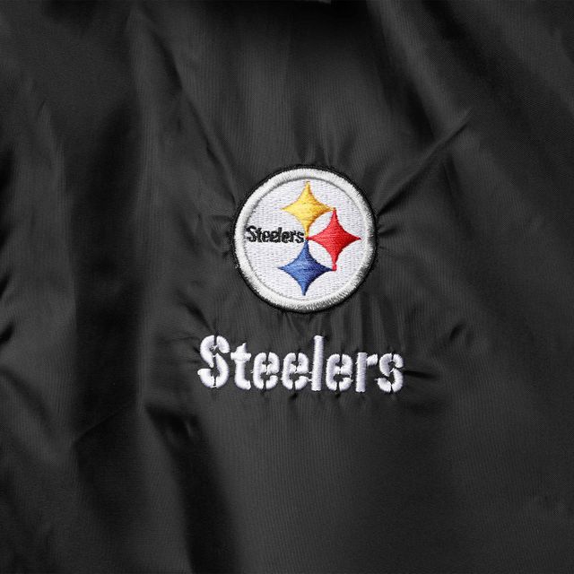 Veste coupe-vent raglan classique pour homme Pittsburgh Steelers Coaches noire