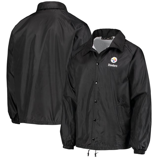 Veste coupe-vent raglan classique pour homme Pittsburgh Steelers Coaches noire