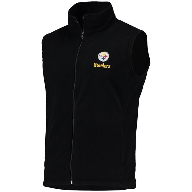 Veste noire entièrement zippée en polaire Houston Steelers pour hommes
