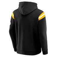Men's Darius Rucker Collection by Fanatics Black Pittsburgh Steelers Football Washed Pullover Hoodie