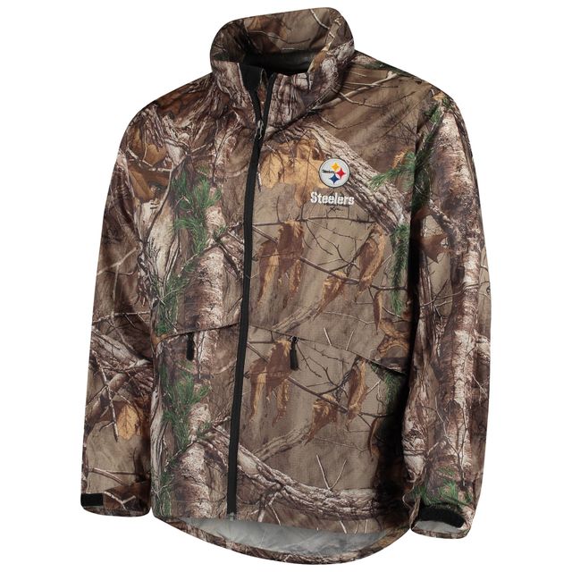 Dunbrooke Realtree Camo Pittsburgh Steelers Circle Sportsman Veste imperméable compressible entièrement zippée pour hommes