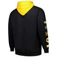 Men's Fanatics Black Pittsburgh Steelers Big & Tall Patched Out Pullover Hoodie