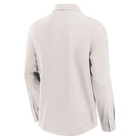 Chemise boutonnée à manches longues Fanatics Cream Pittsburgh Steelers Front Office pour hommes