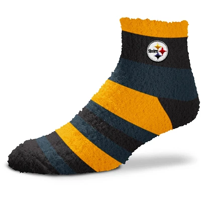 Men's For Bare Feet Pittsburgh Steelers Rainbow Quarter-Length Socks