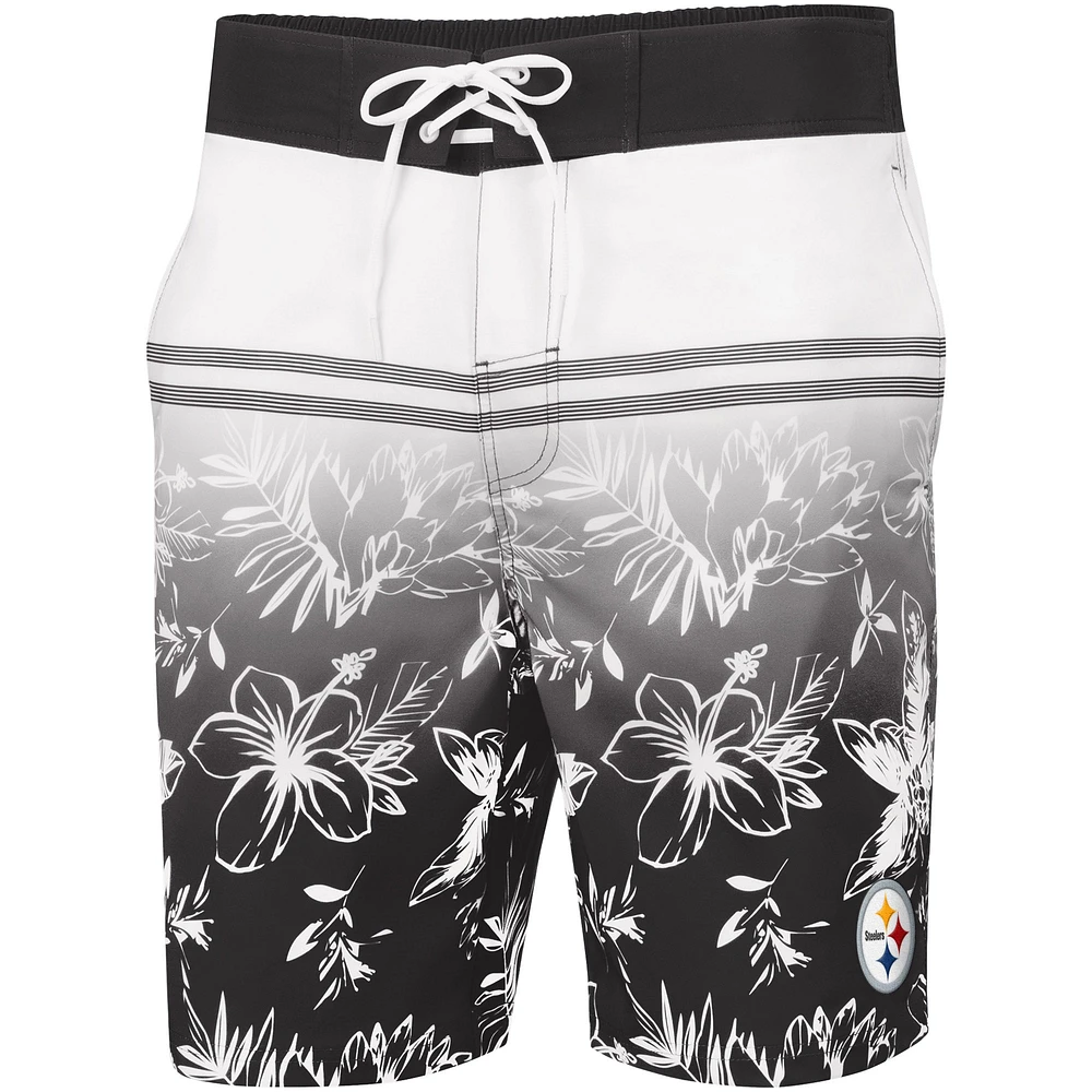 Men's G-III Sports by Carl Banks Black Pittsburgh Steelers Swim Island Volley - Shorts