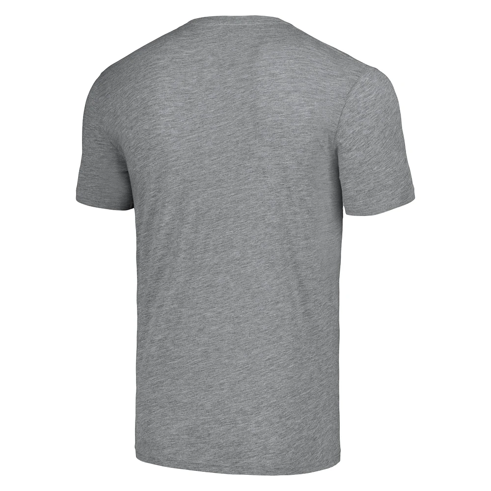 Men's Homage  Jerome Bettis Heathered Gray Pittsburgh Steelers Caricature Retired Player Tri-Blend T-Shirt