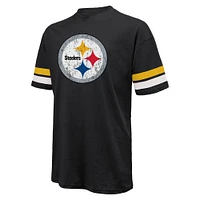 Men's Majestic Threads T.J. Watt Black Pittsburgh Steelers Name & Number Oversize Fit T-Shirt