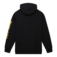 Men's Mitchell & Ness Black Pittsburgh Steelers Gridiron Classics Big Face 7.0 Pullover Hoodie