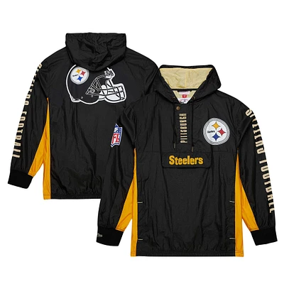 Veste coupe-vent à quart de zip avec logo vintage Mitchell & Ness pour hommes, Pittsburgh Steelers Team OG 2.0 Anorak