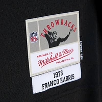 Men's Mitchell & Ness Franco Harris Black Pittsburgh Steelers Legacy Replica Jersey