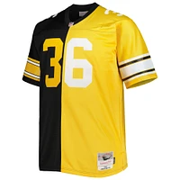 Men's Mitchell & Ness Jerome Bettis Black/Gold Pittsburgh Steelers Big Tall Split Legacy Retired Player Replica Jersey