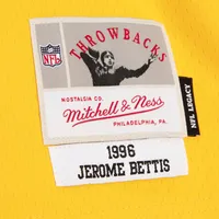Men's Mitchell & Ness Jerome Bettis Black/Gold Pittsburgh Steelers Big Tall Split Legacy Retired Player Replica Jersey