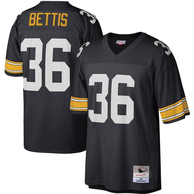 Maillot réplique Mitchell & Ness Jerome Bettis noir Pittsburgh Steelers Legacy pour hommes