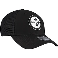 Men's New Era Black Pittsburgh Steelers 39THIRTY Flex Hat