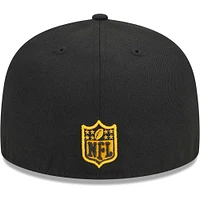 Men's New Era Black Pittsburgh Steelers Camo Undervisor 59FIFTY Fitted Hat