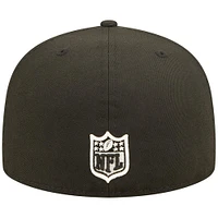 Men's New Era Black Pittsburgh Steelers Super Bowl XL Pink Pop Sweat 59FIFTY Fitted Hat