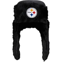 Men's New Era  Black Pittsburgh Steelers Trapper Hat