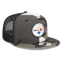 Men's New Era Camo Pittsburgh Steelers Dark Trucker 9FIFTY Snapback Hat