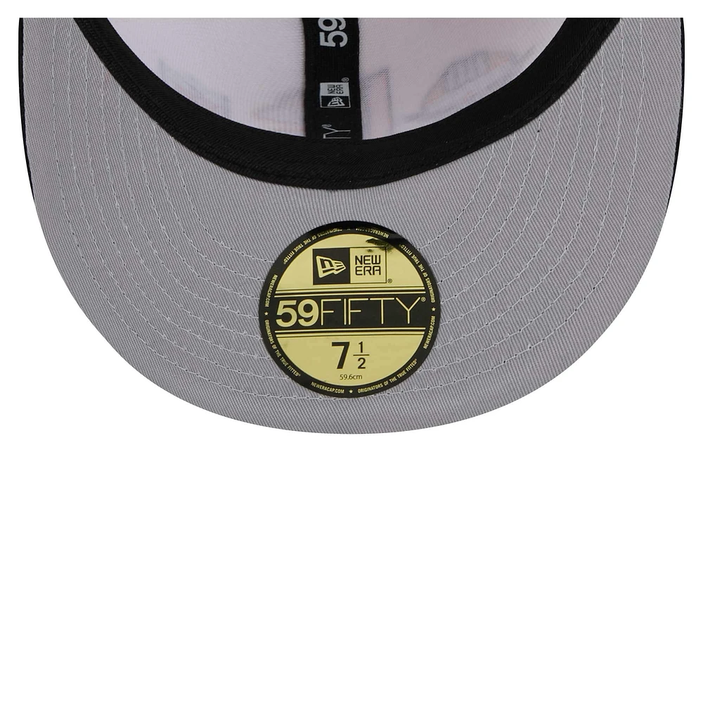 Men's New Era Cream/Black Pittsburgh Steelers  Corduroy 59FIFTY Fitted Hat