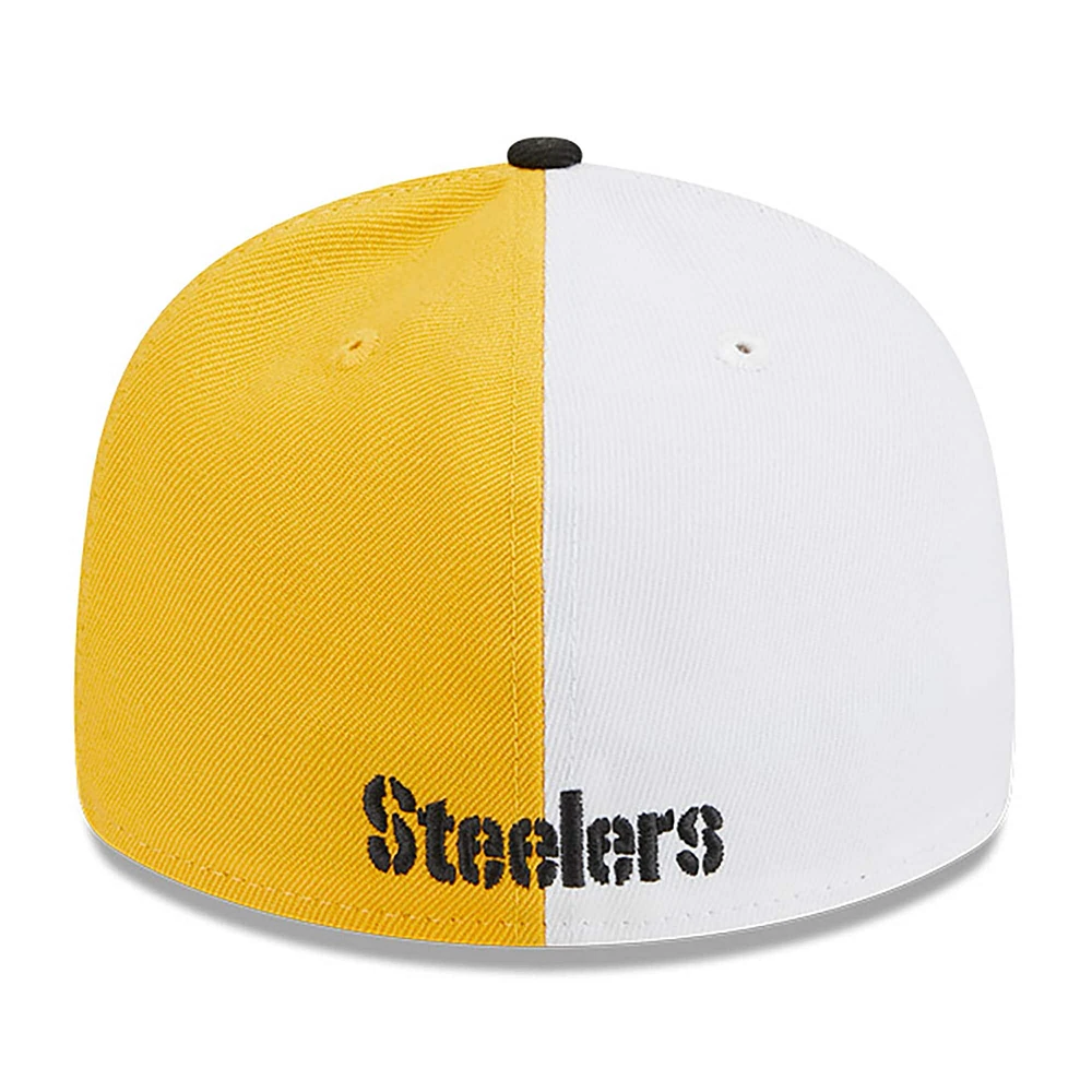 Men's New Era  Gold/Black Pittsburgh Steelers 2023 Sideline Low Profile 59FIFTY Fitted Hat