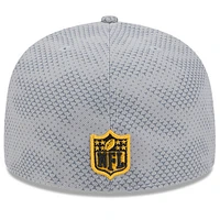 Men's New Era Gray Pittsburgh Steelers 2024 Sideline 59FIFTY Fitted Hat