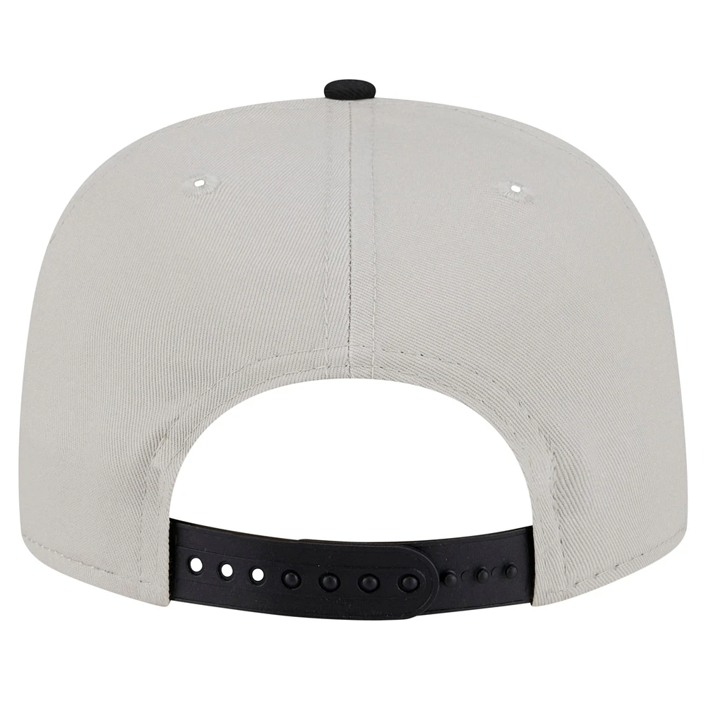 Men's New Era Stone/Black Pittsburgh Steelers Athletic Golfer Snapback Hat