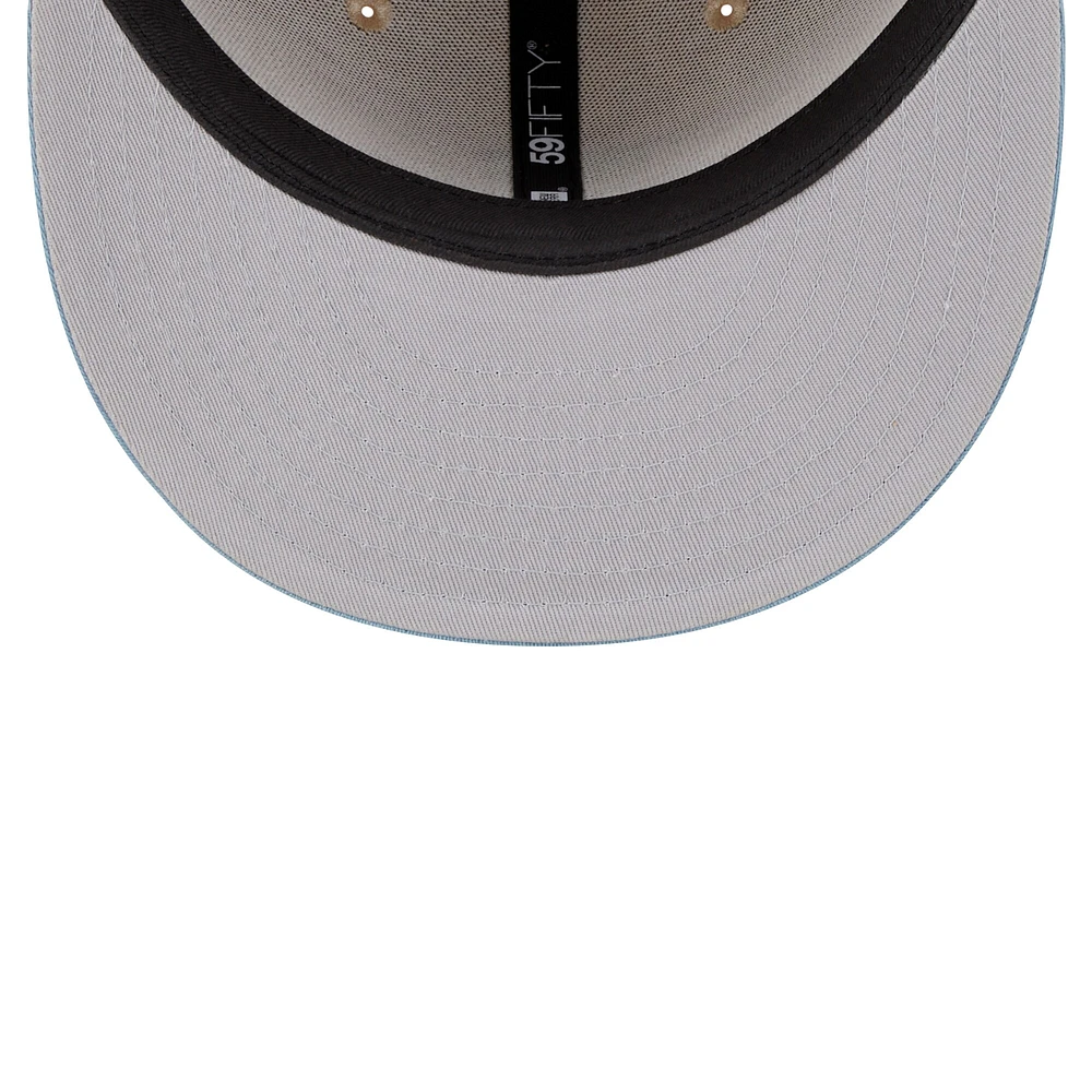 Men's New Era Stone/Light Blue Pittsburgh Steelers City Originals Lifestyle Two-Tone 59FIFTY Fitted Hat
