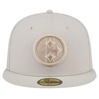 Casquette ajustée 59FIFTY pour homme New Era Stone Pittsburgh Steelers Color Pack