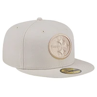Casquette ajustée 59FIFTY pour homme New Era Stone Pittsburgh Steelers Color Pack