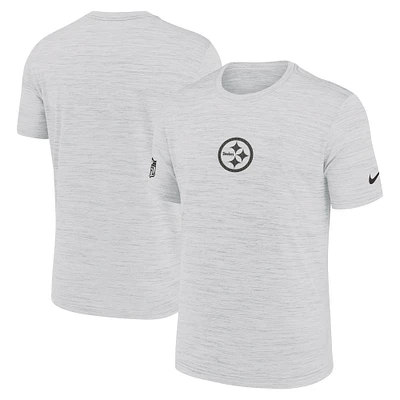 Men's Nike Ash Pittsburgh Steelers Sideline Velocity Performance T-Shirt