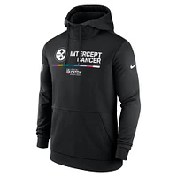 Men's Nike Black Pittsburgh Steelers 2022 NFL Crucial Catch - Therma Performance Pullover Hoodie