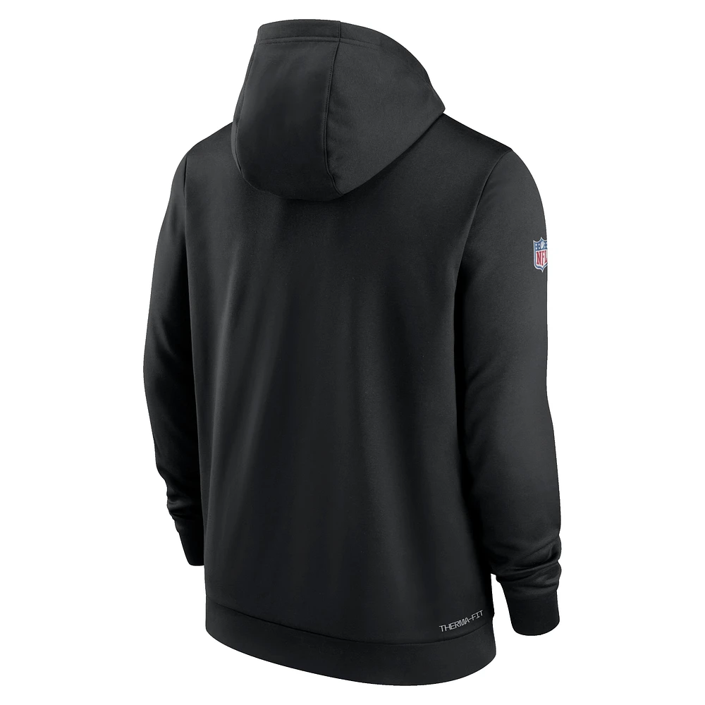 Men's Nike Black Pittsburgh Steelers 2022 NFL Crucial Catch - Therma Performance Pullover Hoodie