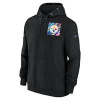 Men's Nike  Black Pittsburgh Steelers 2023 NFL Crucial Catch Club Pullover Hoodie
