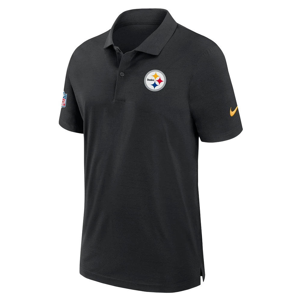 Men's Nike Black Pittsburgh Steelers 2024/25 Sideline Performance Polo