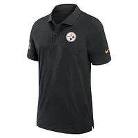 Men's Nike Black Pittsburgh Steelers 2024/25 Sideline Performance Polo