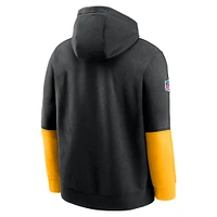 Men's Nike Black Pittsburgh Steelers 2024 Sideline Club Pullover Hoodie